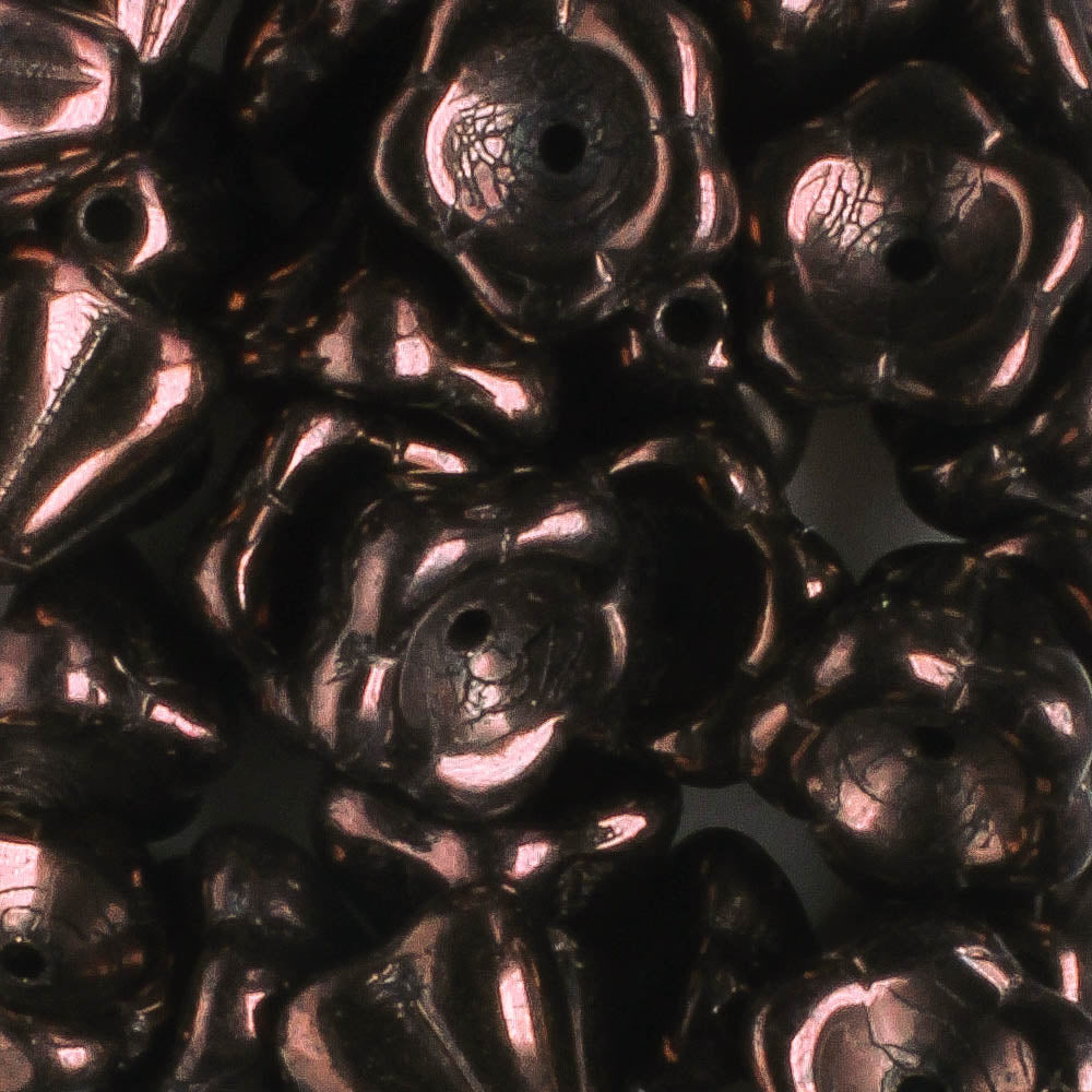 5x8mm Bell Flower - Purple Bronze