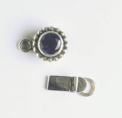Single Strand Box Clasp - Sterling - 19x9mm