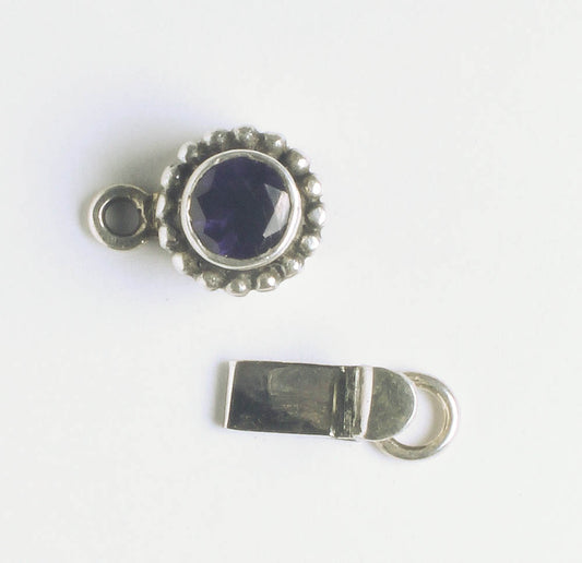 Single Strand Box Clasp - Sterling - 19x9mm