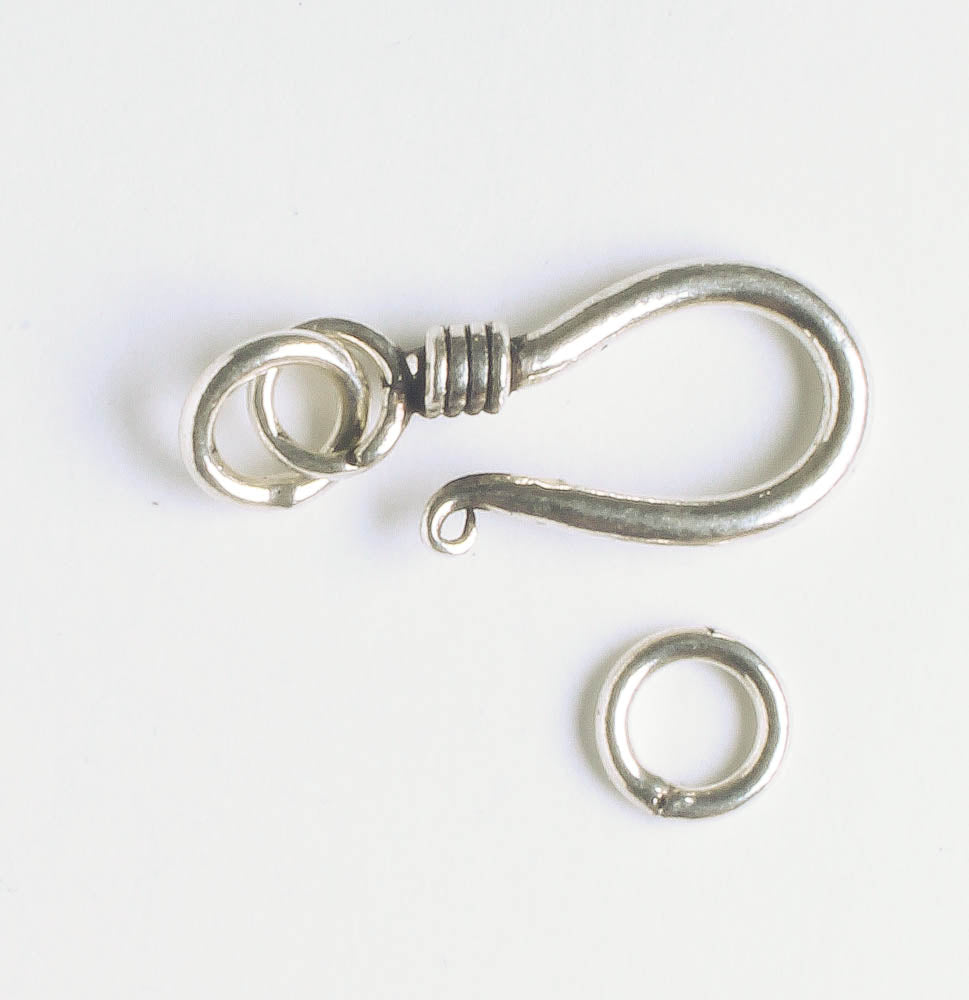 Hook and Eye Clasp - Sterling