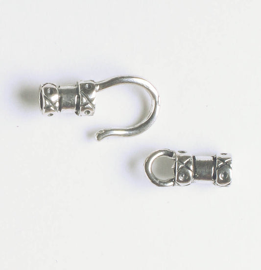 Hook and Eye Clasp - Sterling
