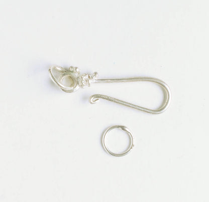 Hook and Eye Clasp - Sterling