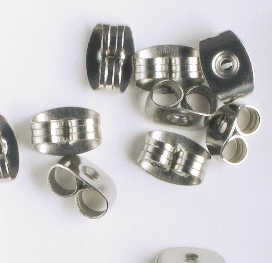Earring Back, Stainless - Pair