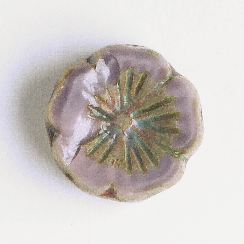 14mm Hibiscus Flower - Lavender Picasso