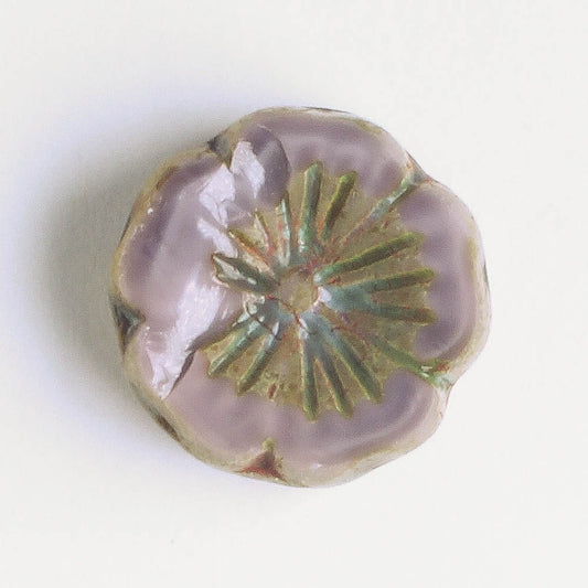 14mm Hibiscus Flower - Lavender Picasso