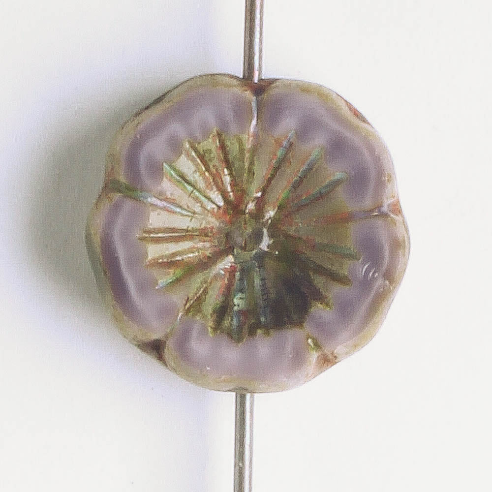 14mm Hibiscus Flower - Lavender Picasso