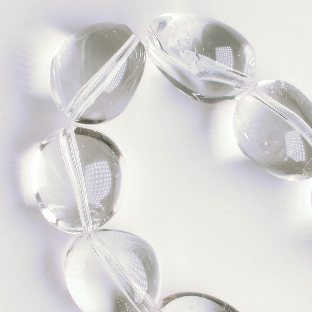 Rock Quartz - 8" strand