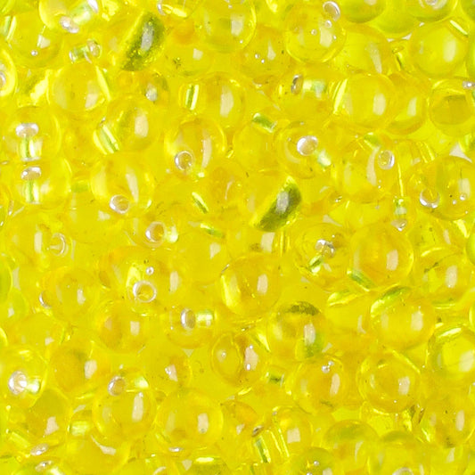 Fringe Bead, Silver Lined Yellow - 10 grams