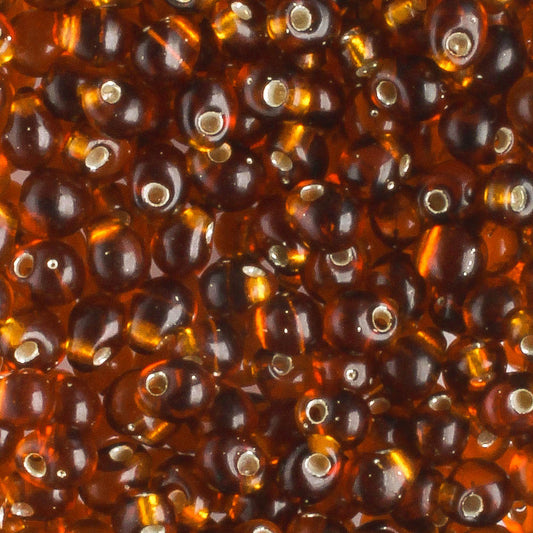 Fringe Bead, Silver Lined Root Beer