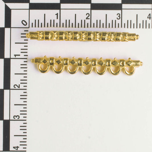 7 Strand Spacer Bar - Gold