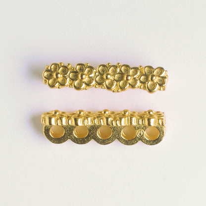 5 Strand Spacer Bar - Gold