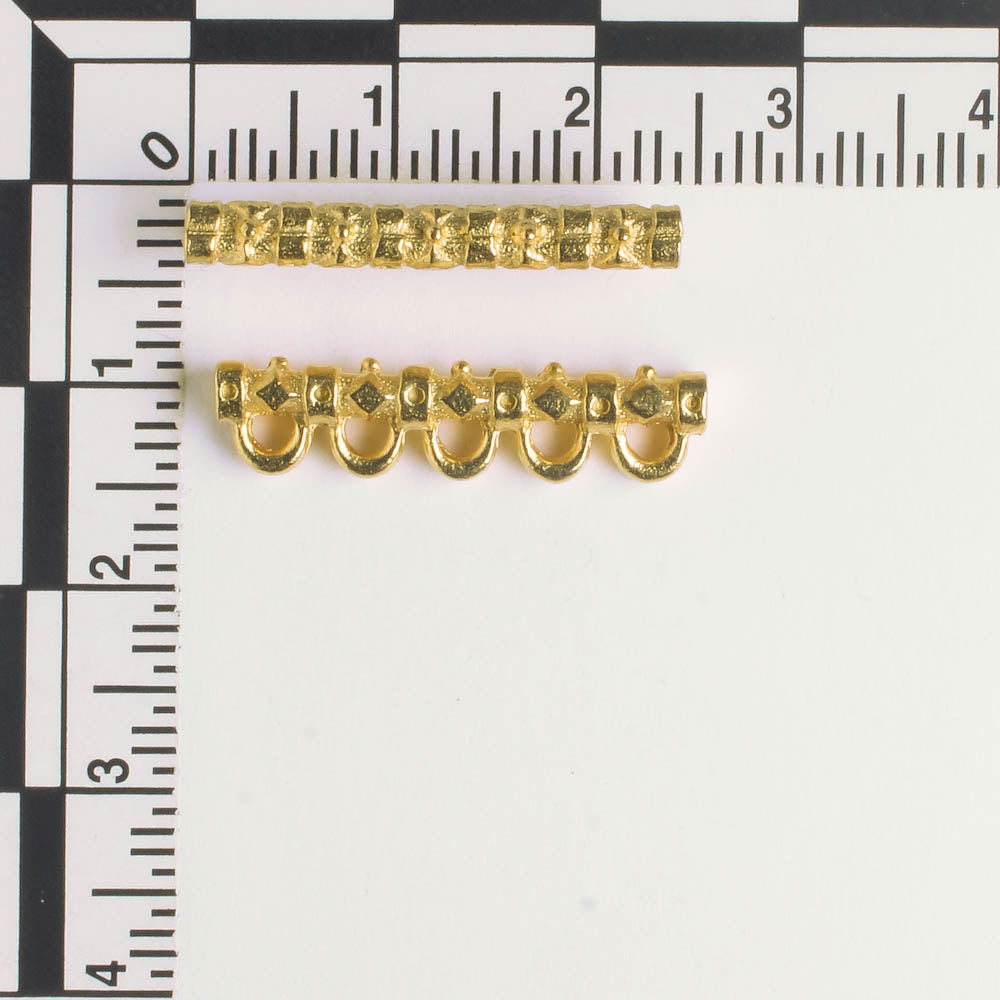 5 Strand Spacer Bar - Gold