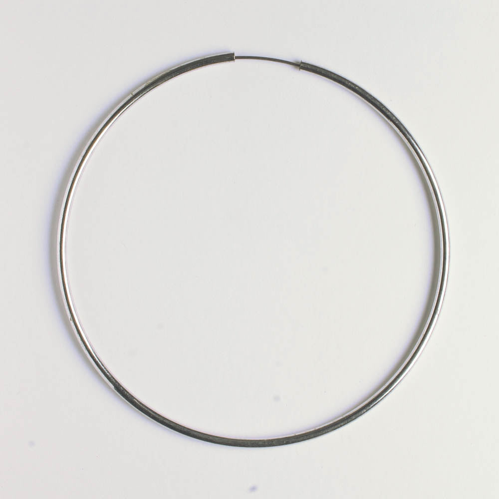 Earring - 45mm Hoop - Silver - Pair