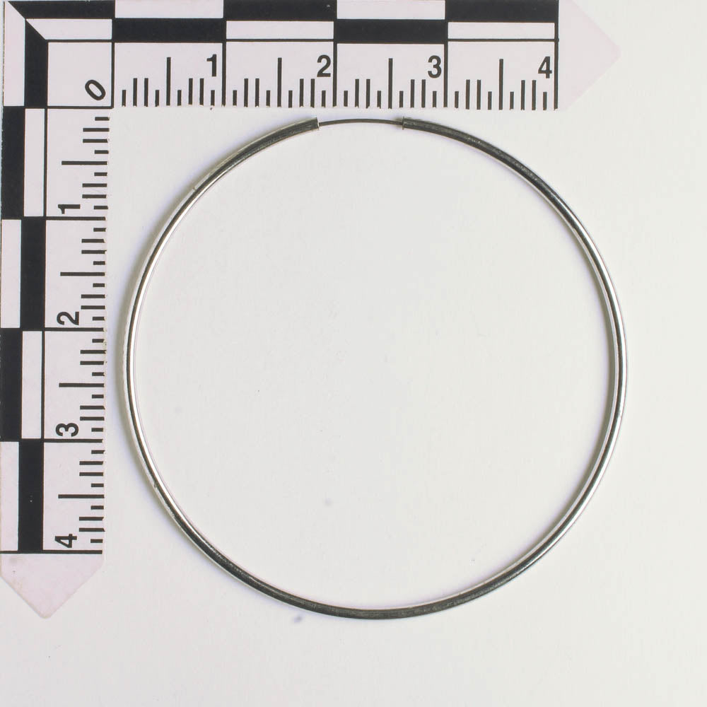 Earring - 45mm Hoop - Silver - Pair