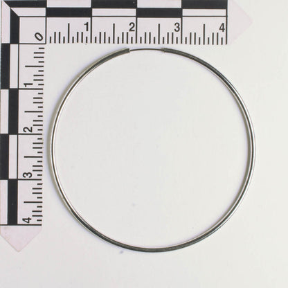Earring - 45mm Hoop - Silver - Pair
