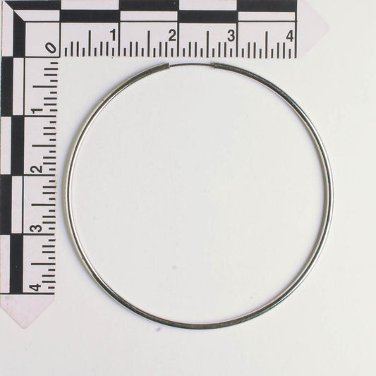 Earring - 45mm Hoop - Silver - Pair