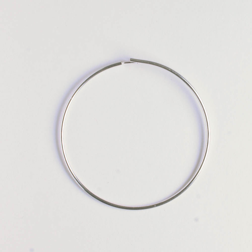 Earring - 35mm Hoop - Silver - Pair