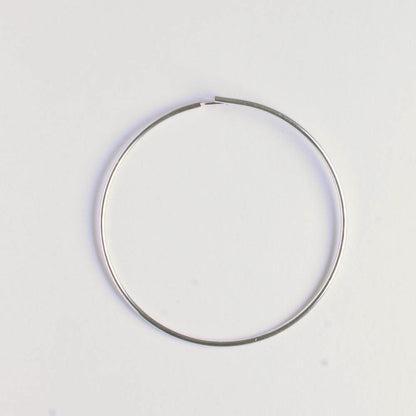 Earring - 35mm Hoop - Silver - Pair