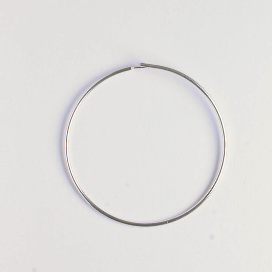 Earring - 35mm Hoop - Silver - Pair