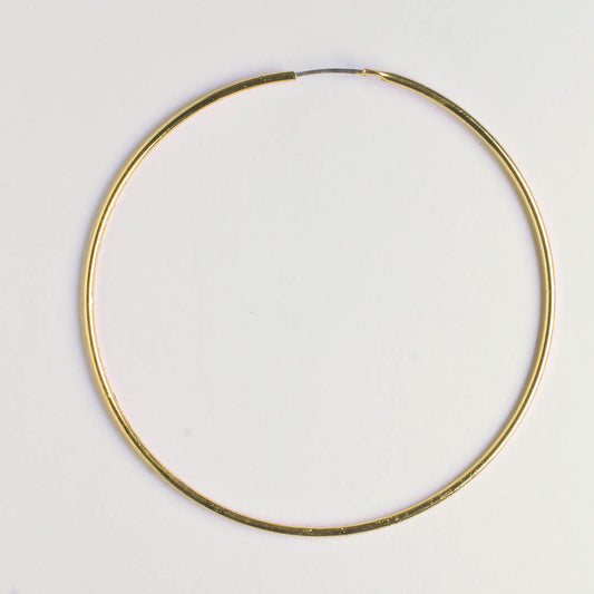Earring - 40mm Hoop - Gold - Pair
