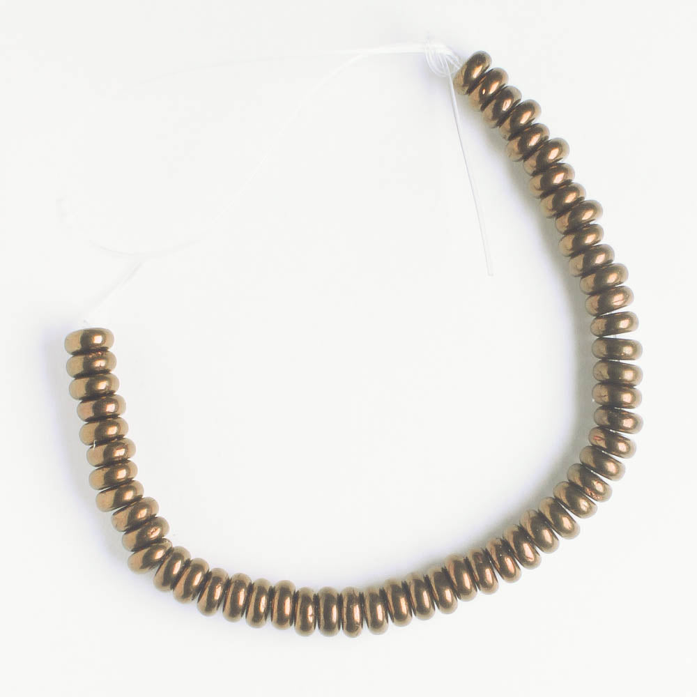 Bronze Czech Glass Spacers - 4" strand