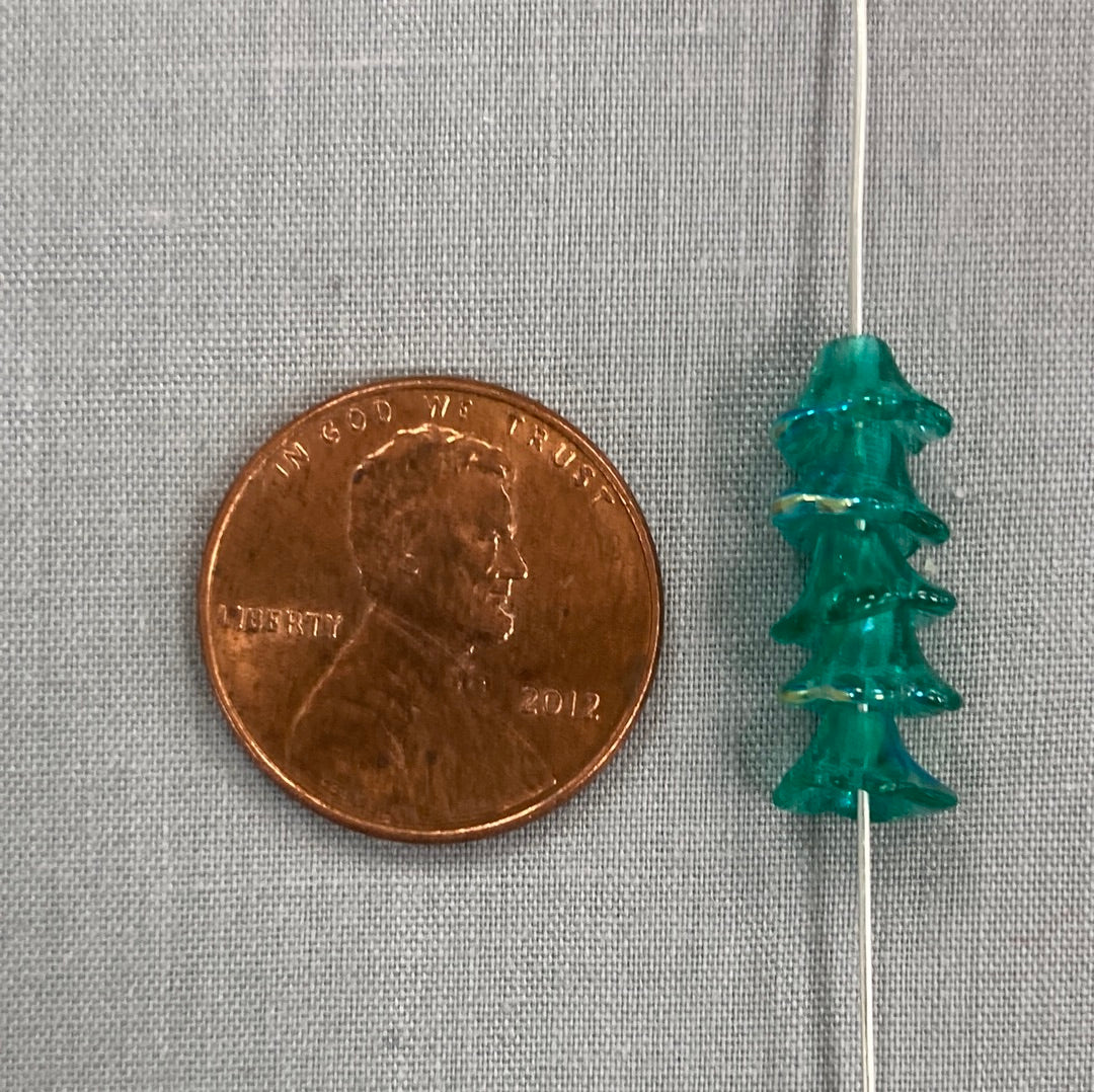 4x6mm Bell Flower - Teal AB
