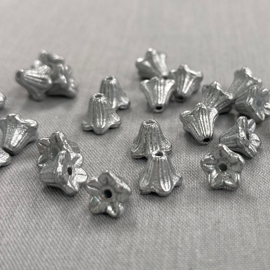 5x6mm Bell Flower - Silver