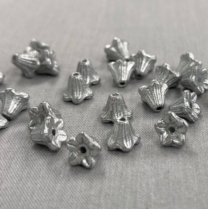 5x6mm Bell Flower - Silver