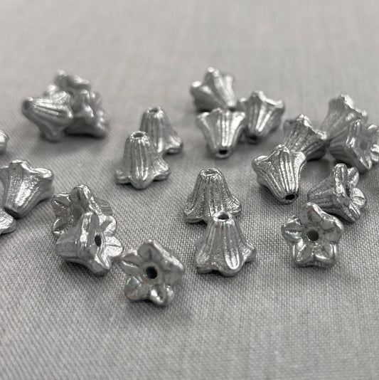 5x6mm Bell Flower - Silver