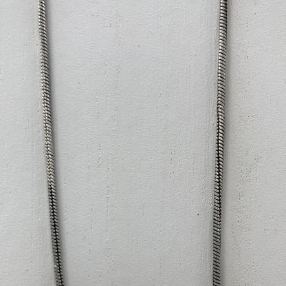 Silver Snake Chain Necklace - 30"