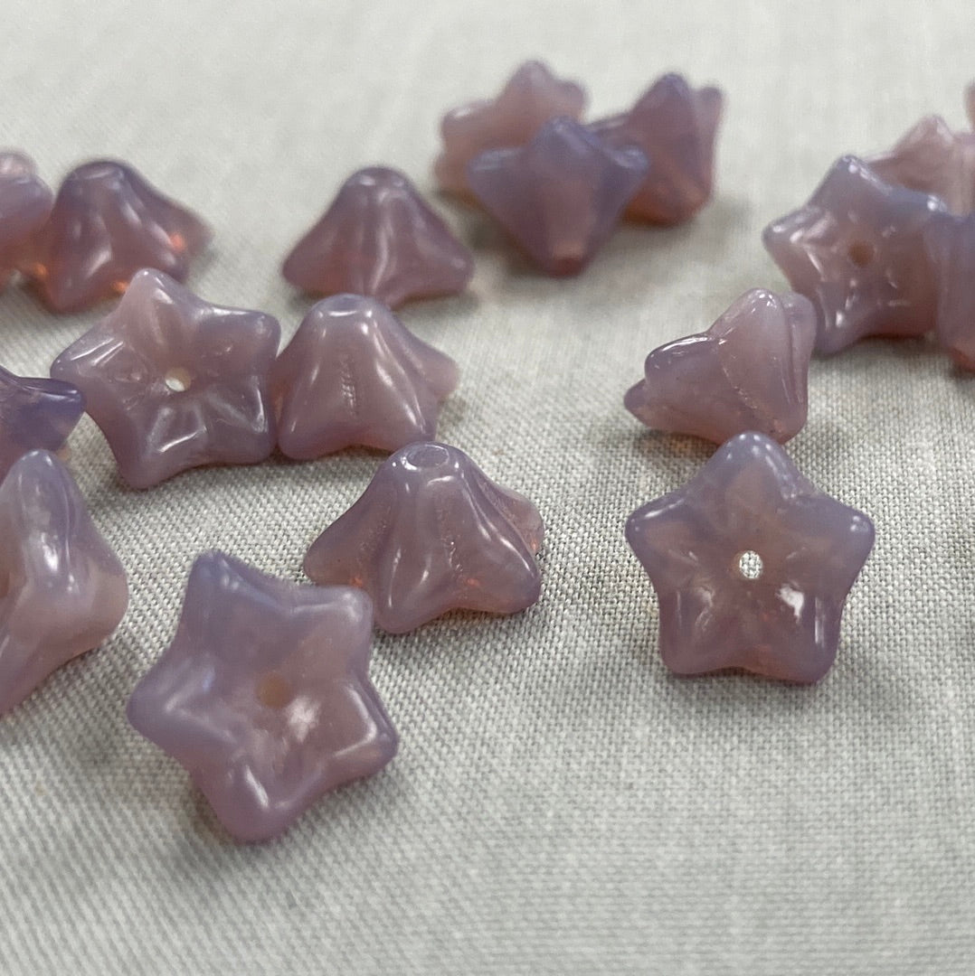 5x8mm Bell Flower - Milky Purple