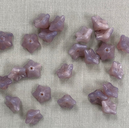 5x8mm Bell Flower - Milky Purple