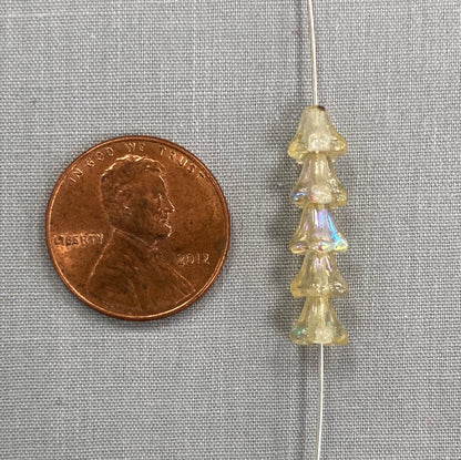 5x6mm Bell Flower - Pale Yellow AB