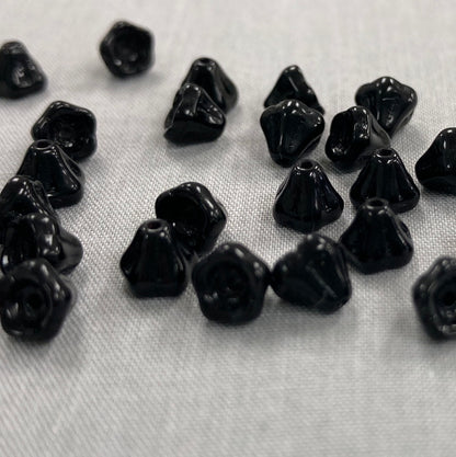 5x6mm Bell Flower - Black