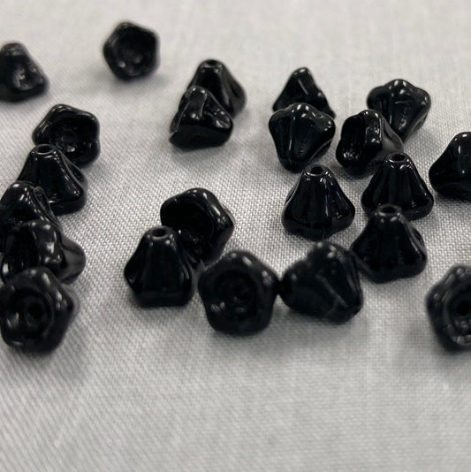 5x6mm Bell Flower - Black