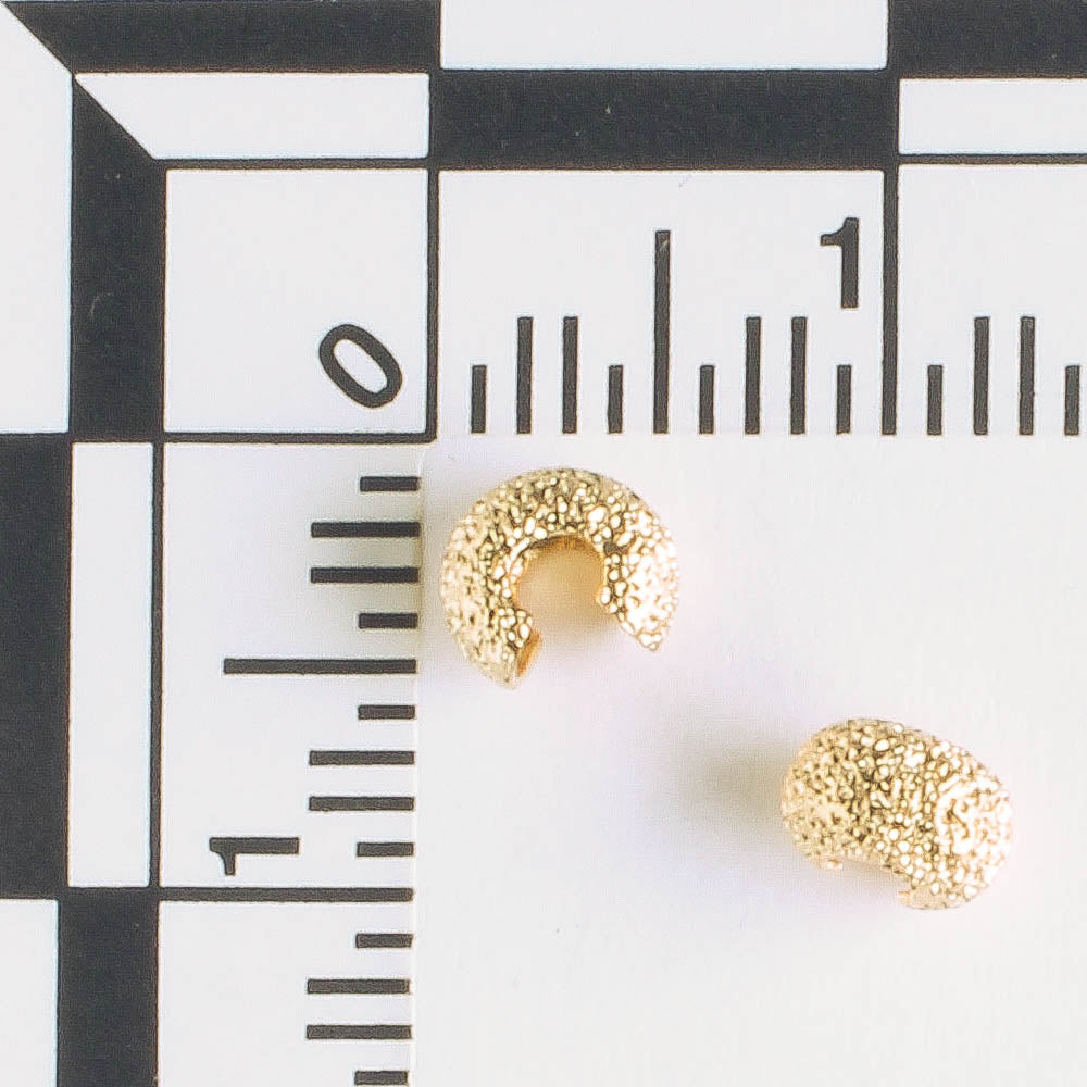 Crimp Cover 4mm Gold Stardust