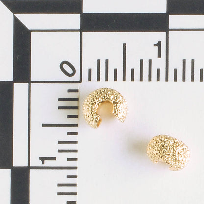 Crimp Cover 4mm Gold Stardust