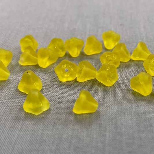 5x6mm Bell Flower - Matte Yellow