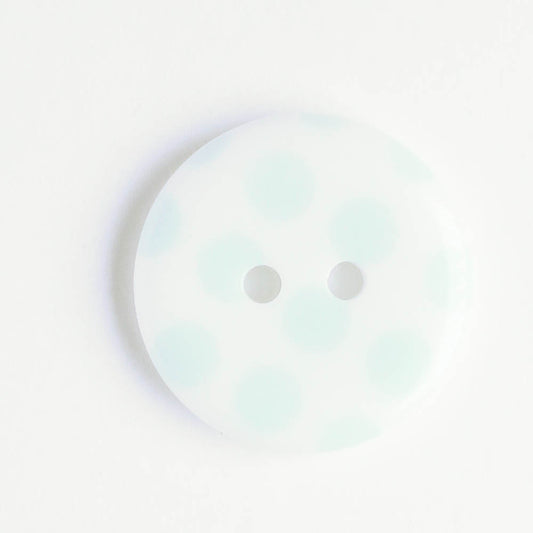 Button - Green Dots - Plastic