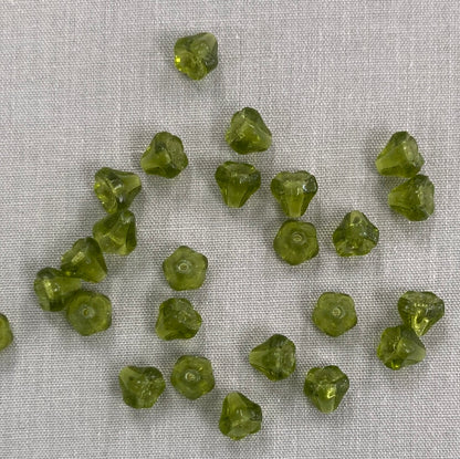 5x6mm Bell Flower - Olive Green