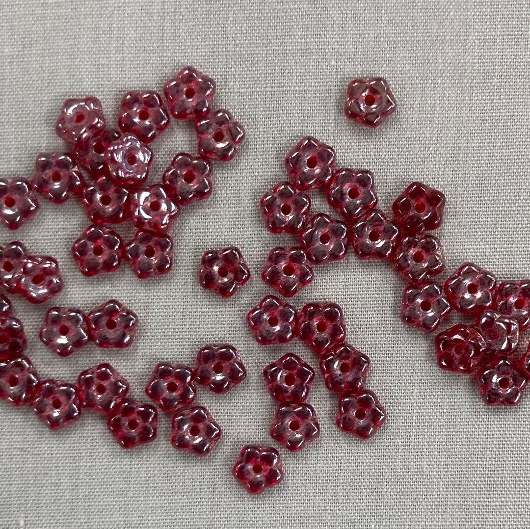 5mm Daisy Spacer- Red Luster