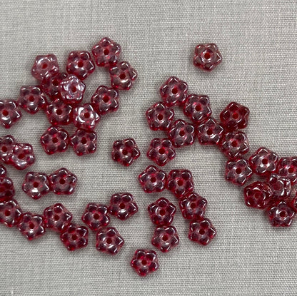 5mm Daisy Spacer- Red Luster