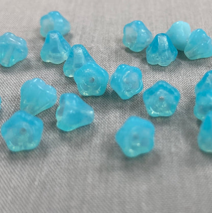 5x6mm Bell Flower - Light Blue