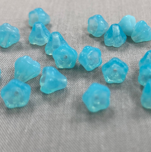 5x6mm Bell Flower - Light Blue