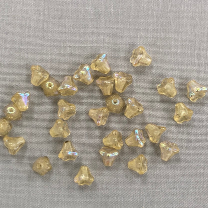 5x6mm Bell Flower - Pale Yellow AB