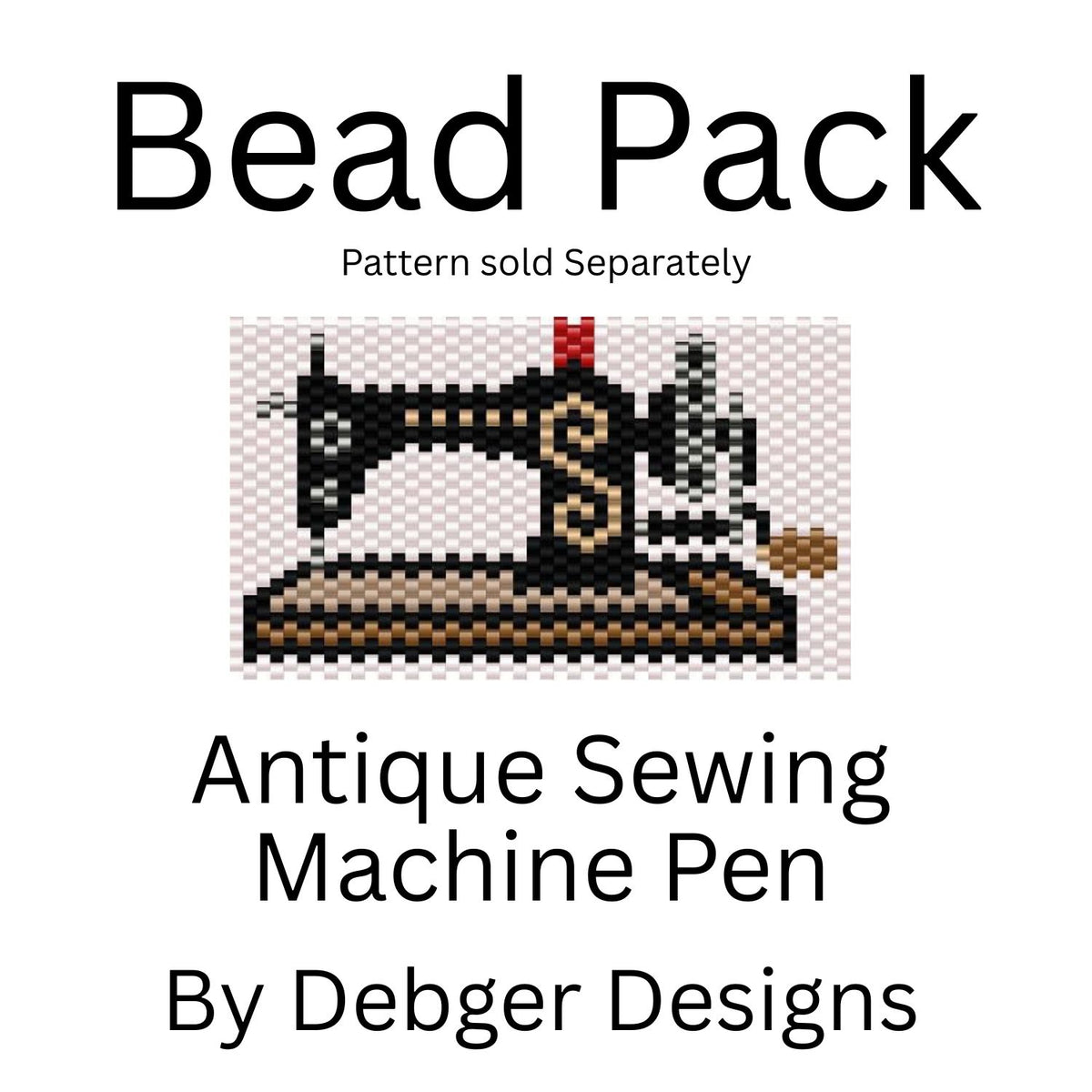Antique Sewing Machine Pen Bead Pack