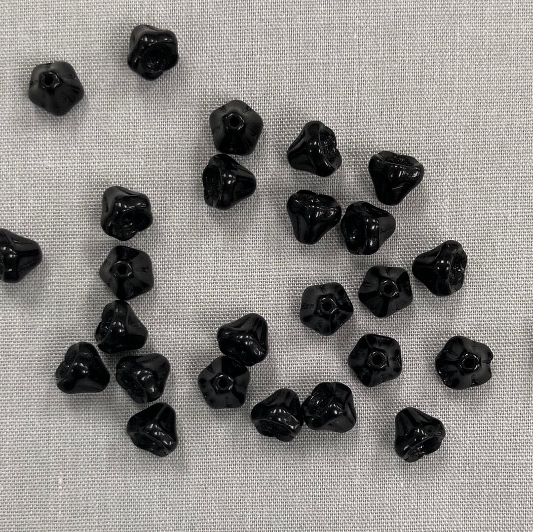 5x6mm Bell Flower - Black