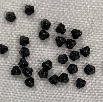 5x6mm Bell Flower - Black
