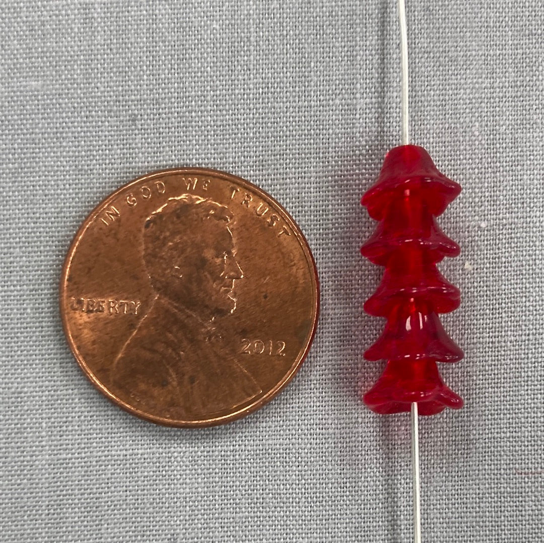4x6mm Bell Flower - Red