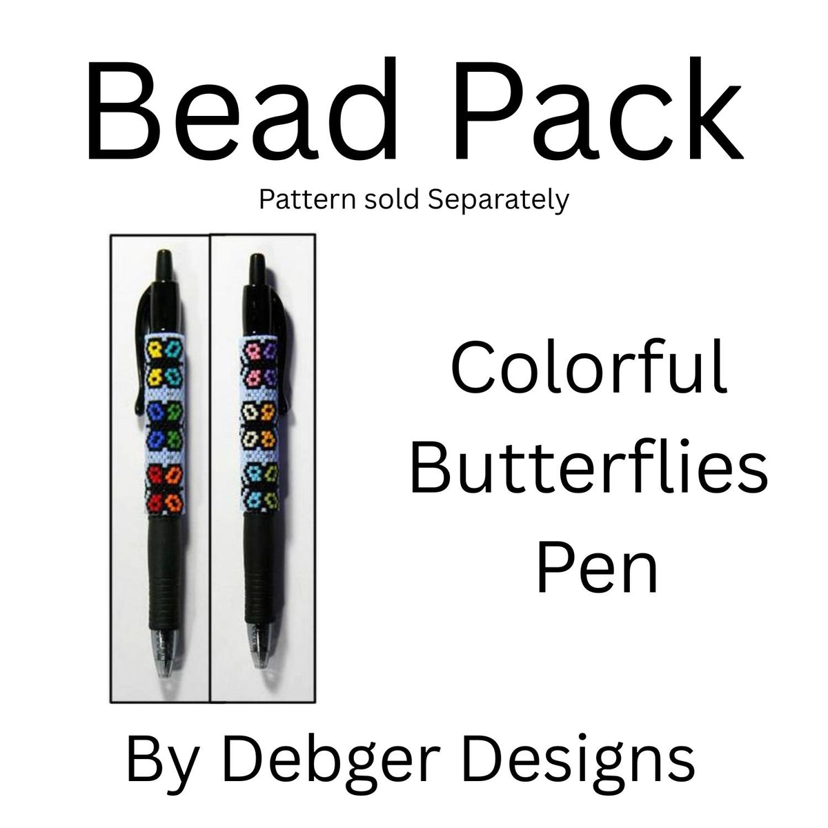 Colorful Butterflies Pen Bead Pack